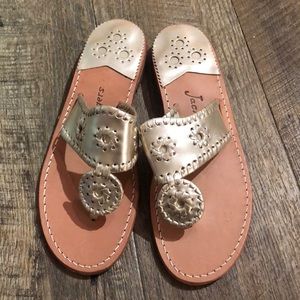 Jack Rogers classic gold sandals